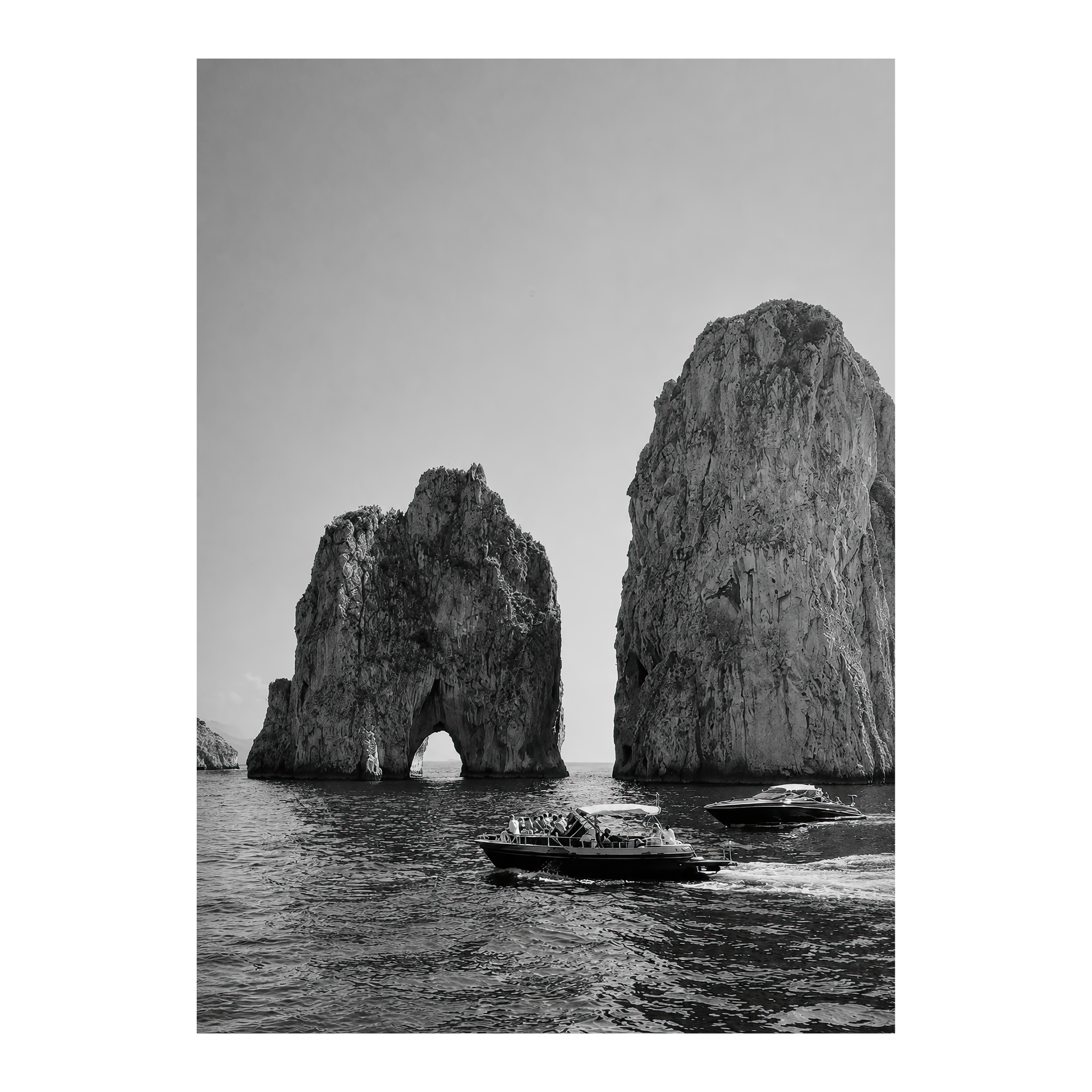 Faraglioni Di Capri Bianco e Nero