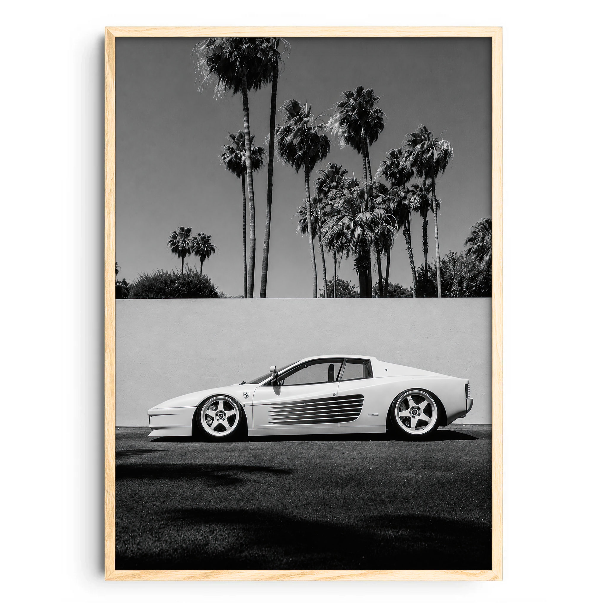 Ferrari In Los Angeles Bianco e Nero
