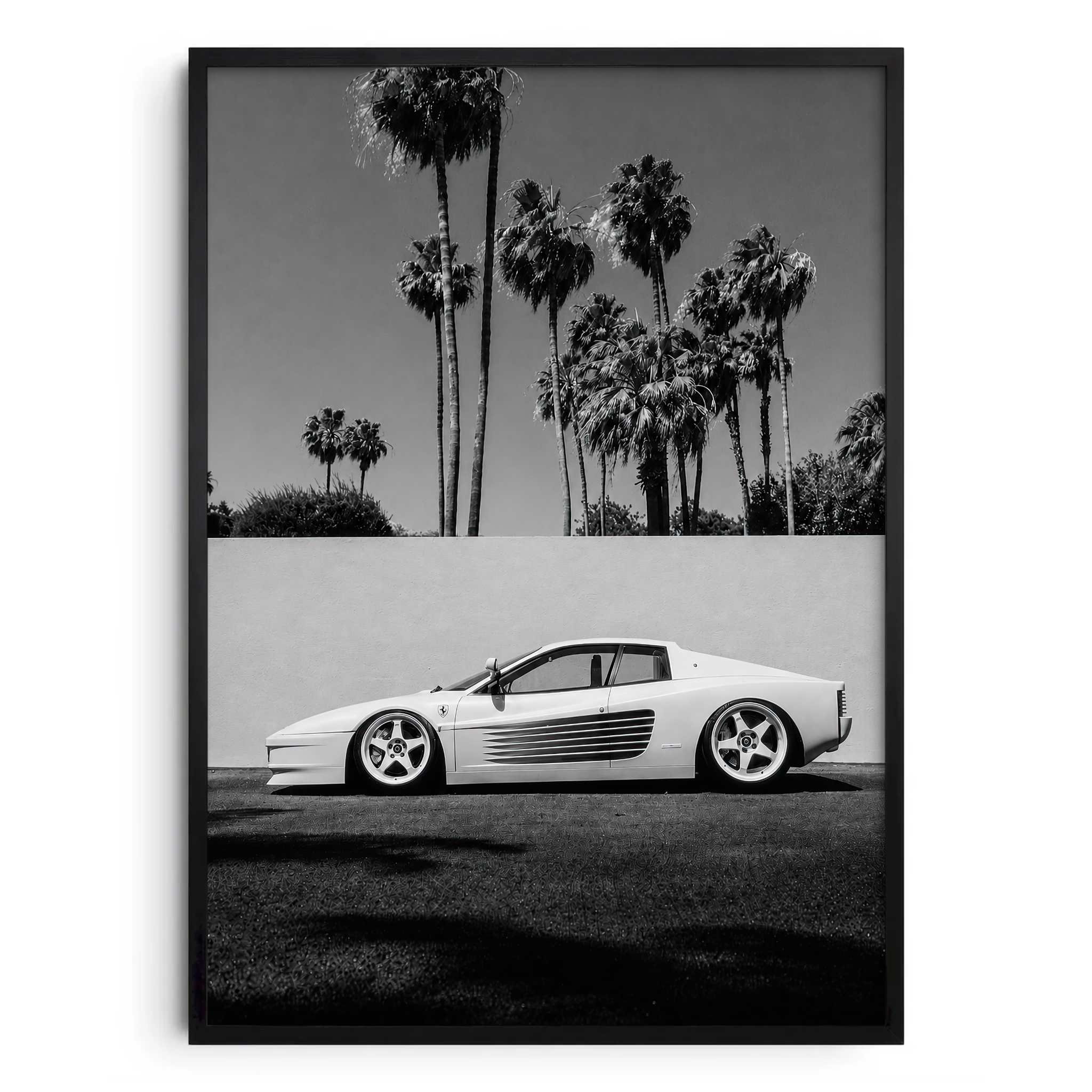 Ferrari In Los Angeles Bianco e Nero